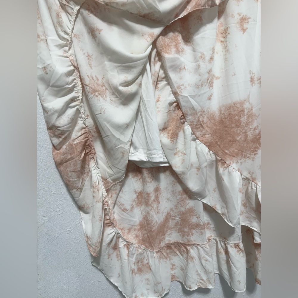 Dex Pink and Cream High Low Dress - Picture 7 of 13